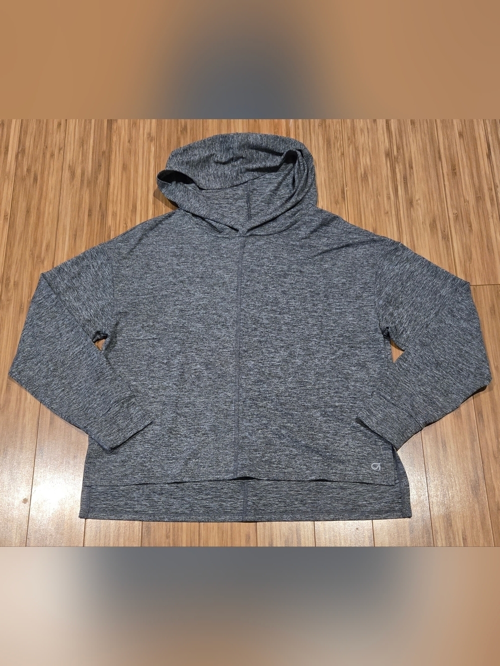 GAP Fit Heather Charcoal Hooded Pullover
